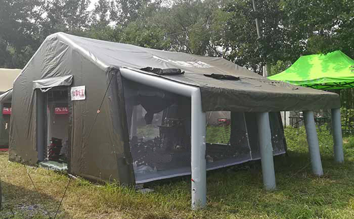 卫生应急演练 野外充气式专用炊事帐篷